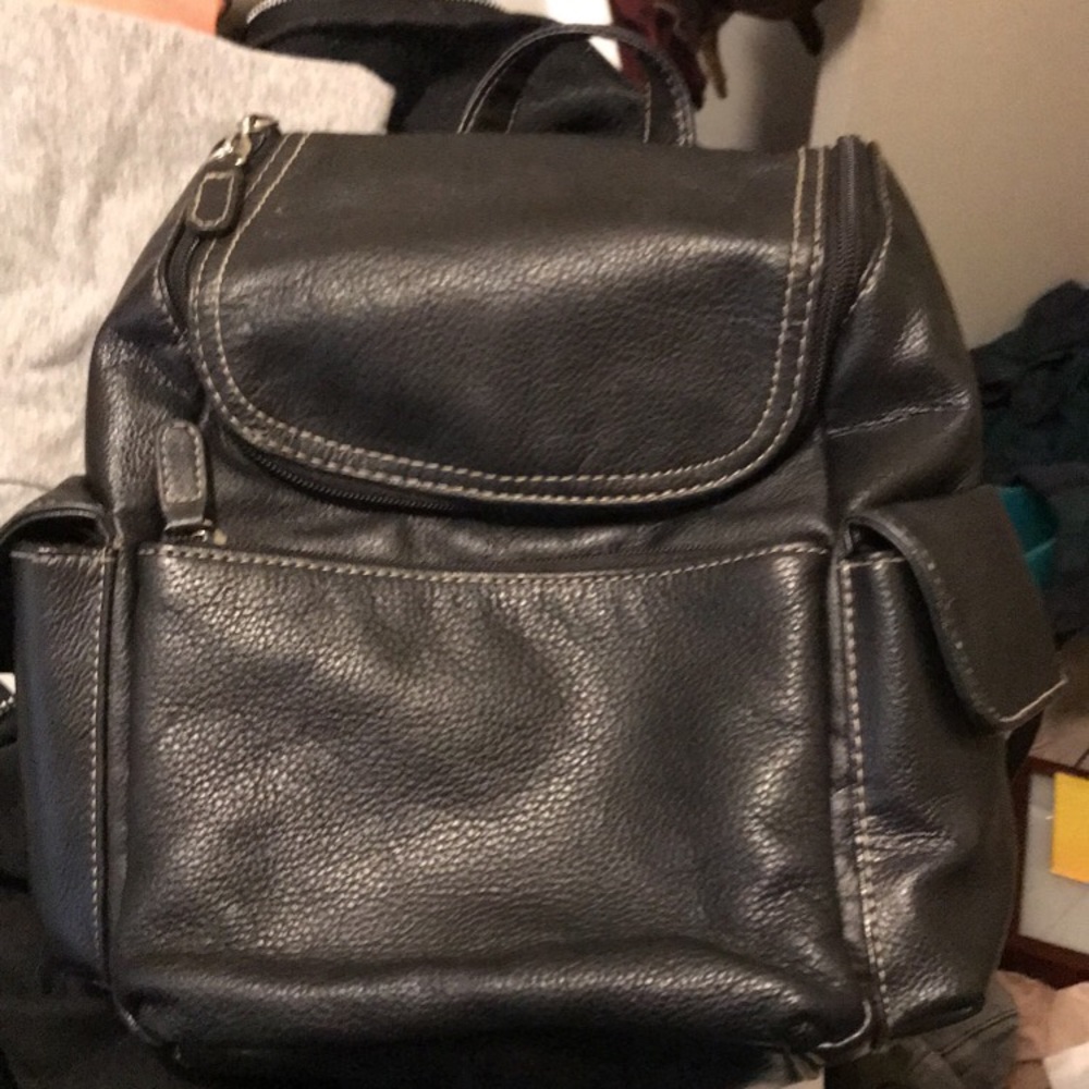 Mini black backpack
